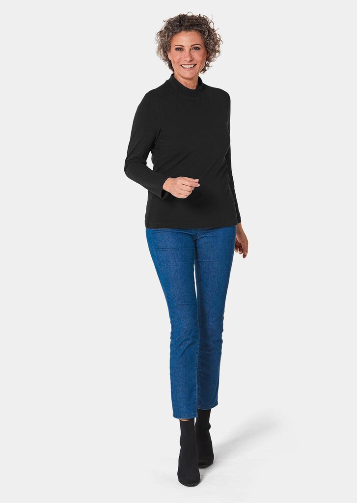 Stehkragenshirt mit Langarm