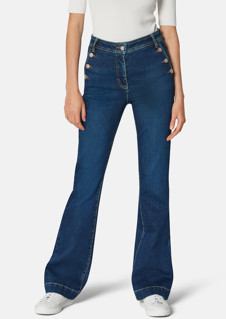 Bootcut-Jeans aus Cotton-Stretch