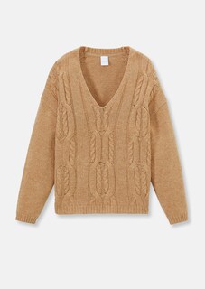 Zopfmuster-Pulli mit Schurwolle und Kaschmir thumbnail 6