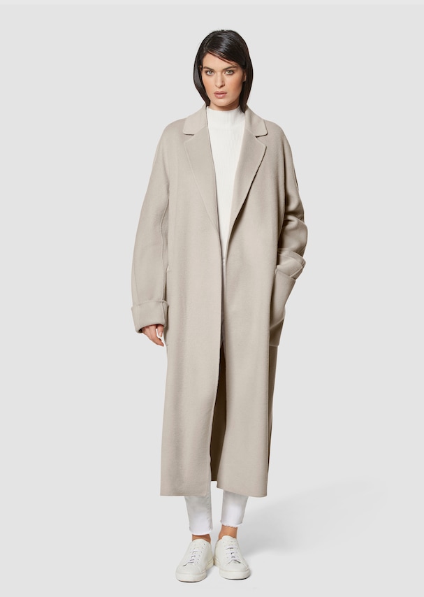 Lightweight long wool coat 1