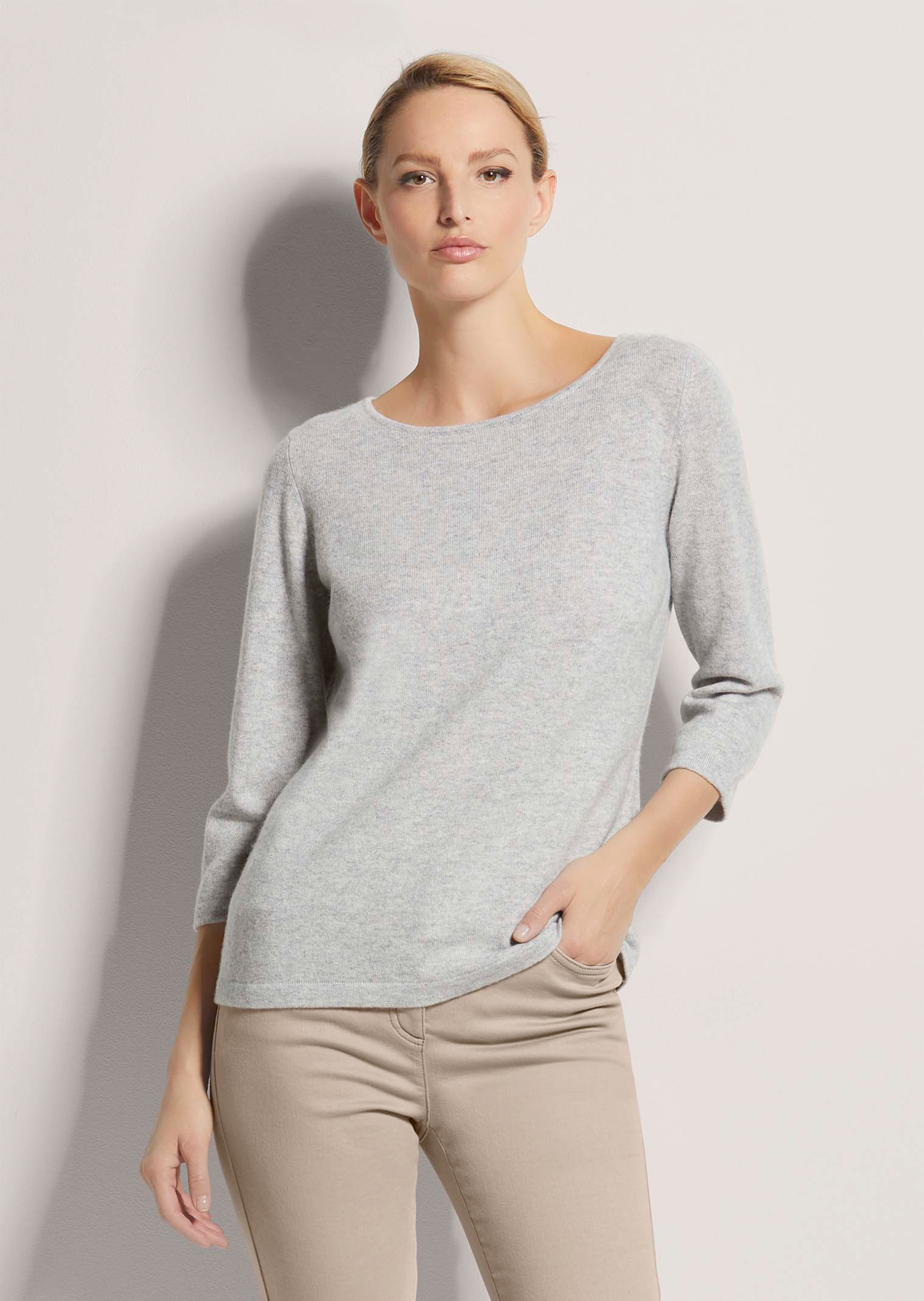 Pull en cachemire avec encolure bateau