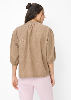 Bluse mit Blütenstickerei und Pailletten thumbnail 3