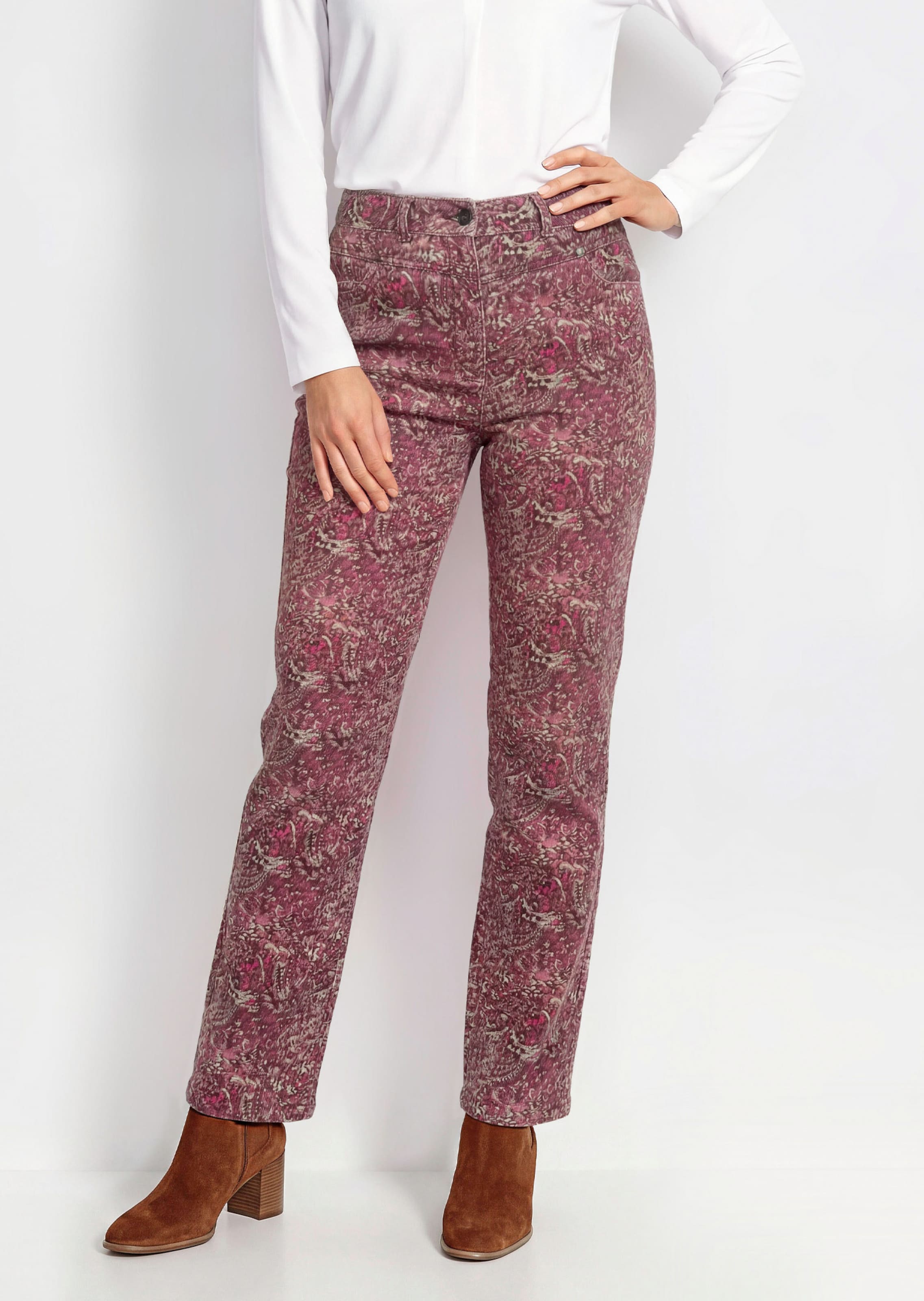 Corduroy broek LOUISA met paisleymotief
