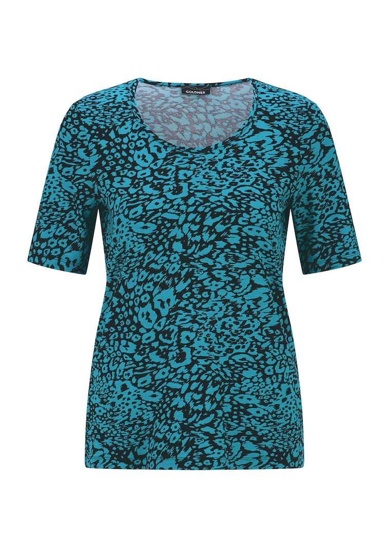T-shirt en viscose avec imprimé léopard