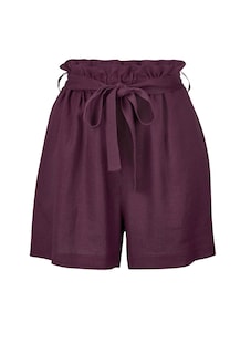 Linnen short met elastische tailleban thumbnail 4