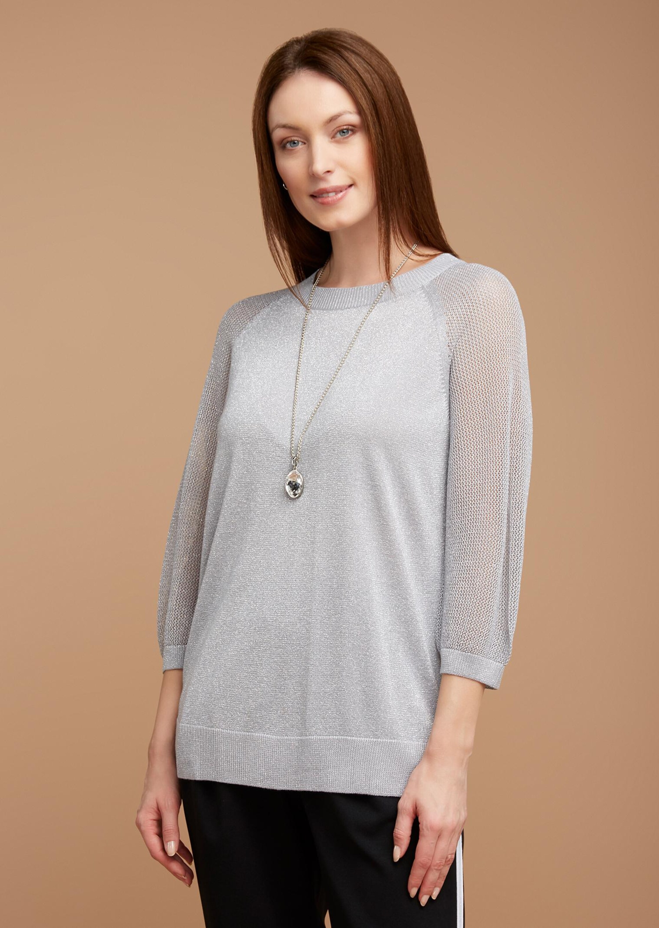 Pull en tricot métallisé