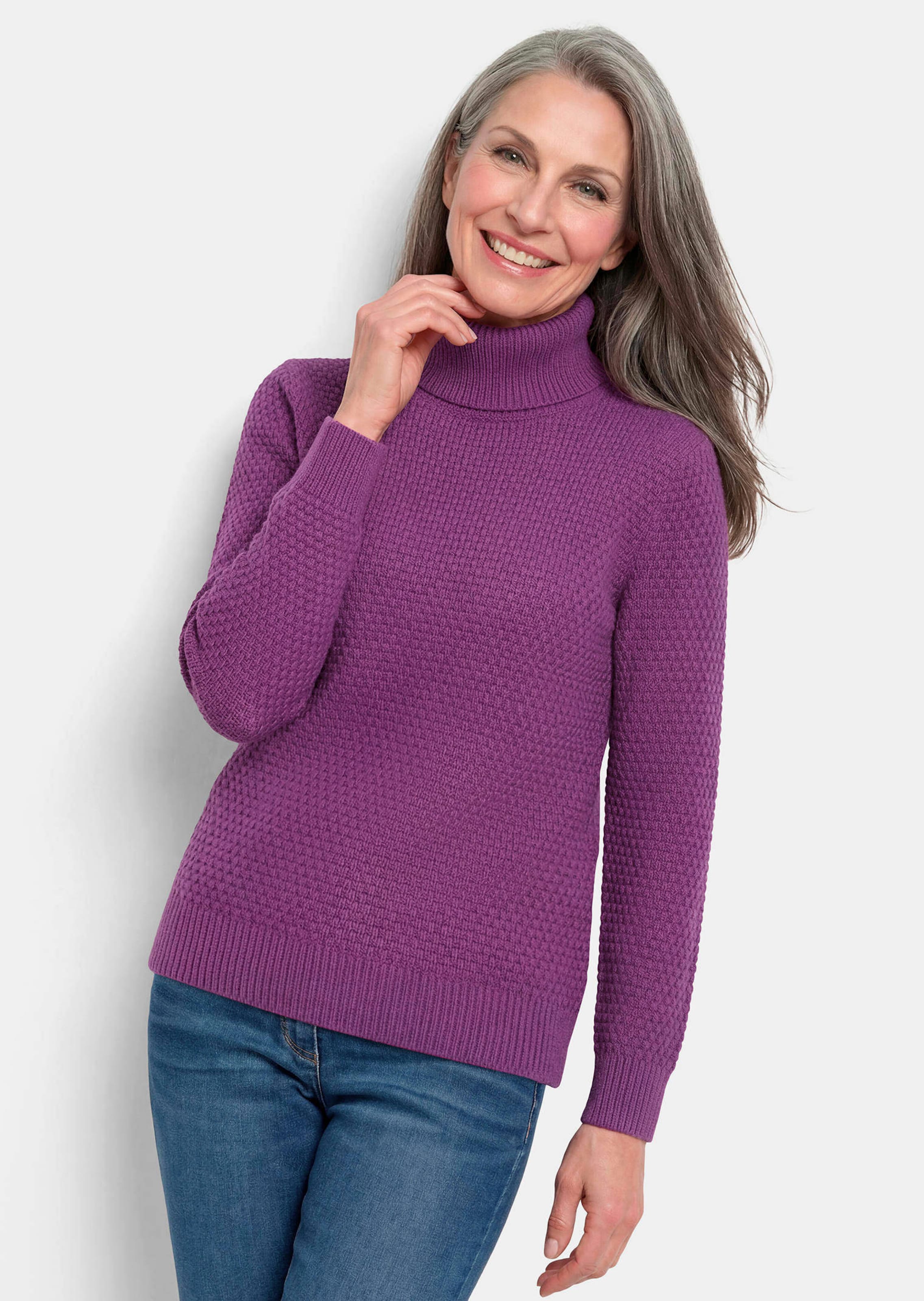 Warmer Strickpullover mit Rollkragen