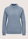Stehkragen-Pullover mit Zopfmuster thumbnail 6