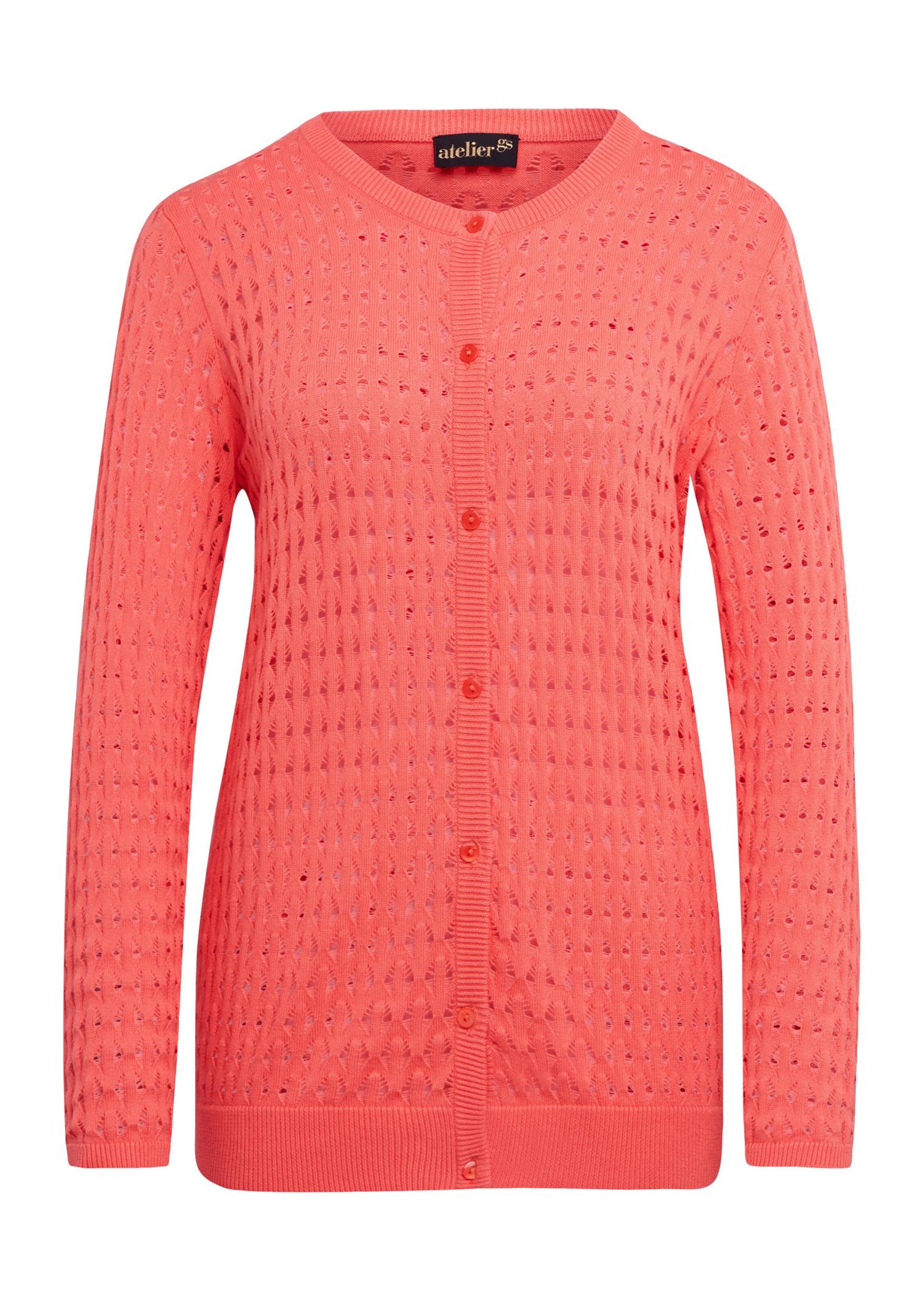 Cardigan ajouré - corail - Gr. 21 de Goldner Fashion