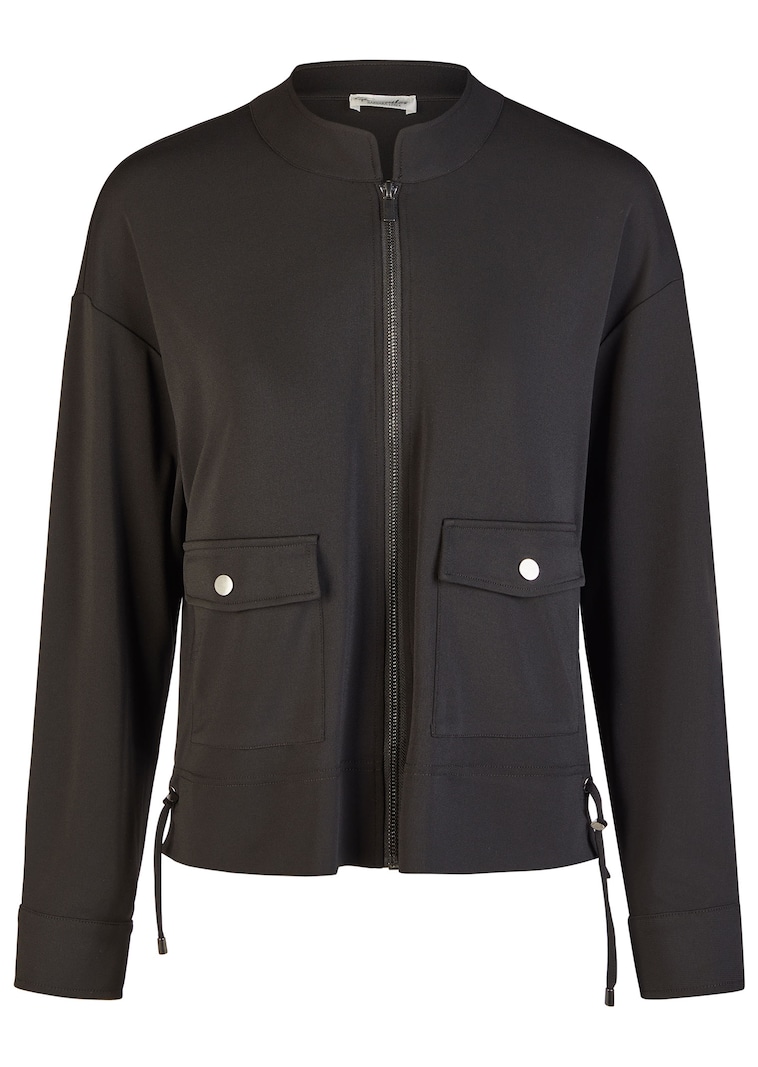 Blouson en jersey ultradoux, avec lien de serrage sous coulisse