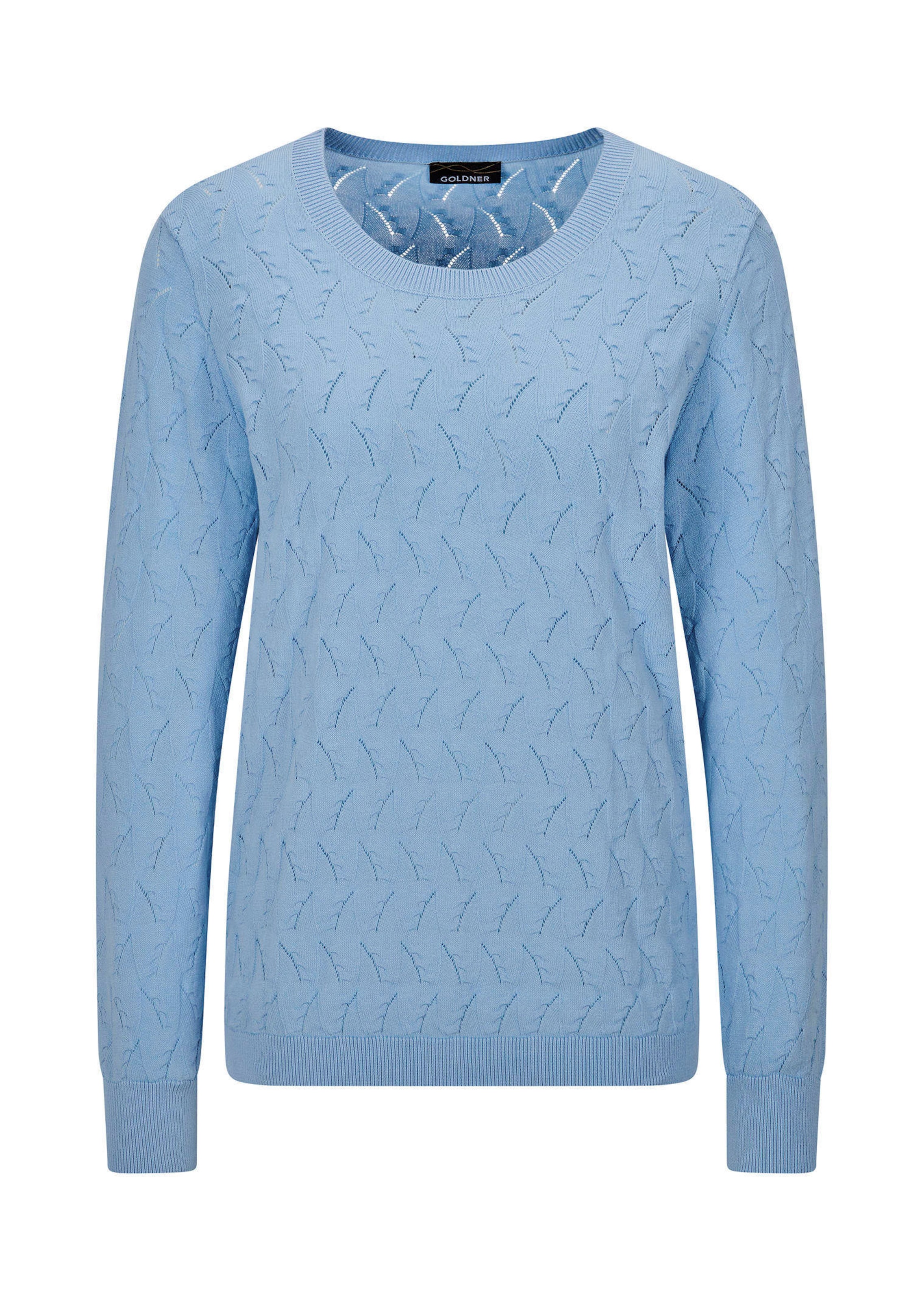 Strickpullover mit Zickzack-Zopfmuster