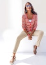 Narrow cardigan with multicoloured stripe pattern thumbnail 2