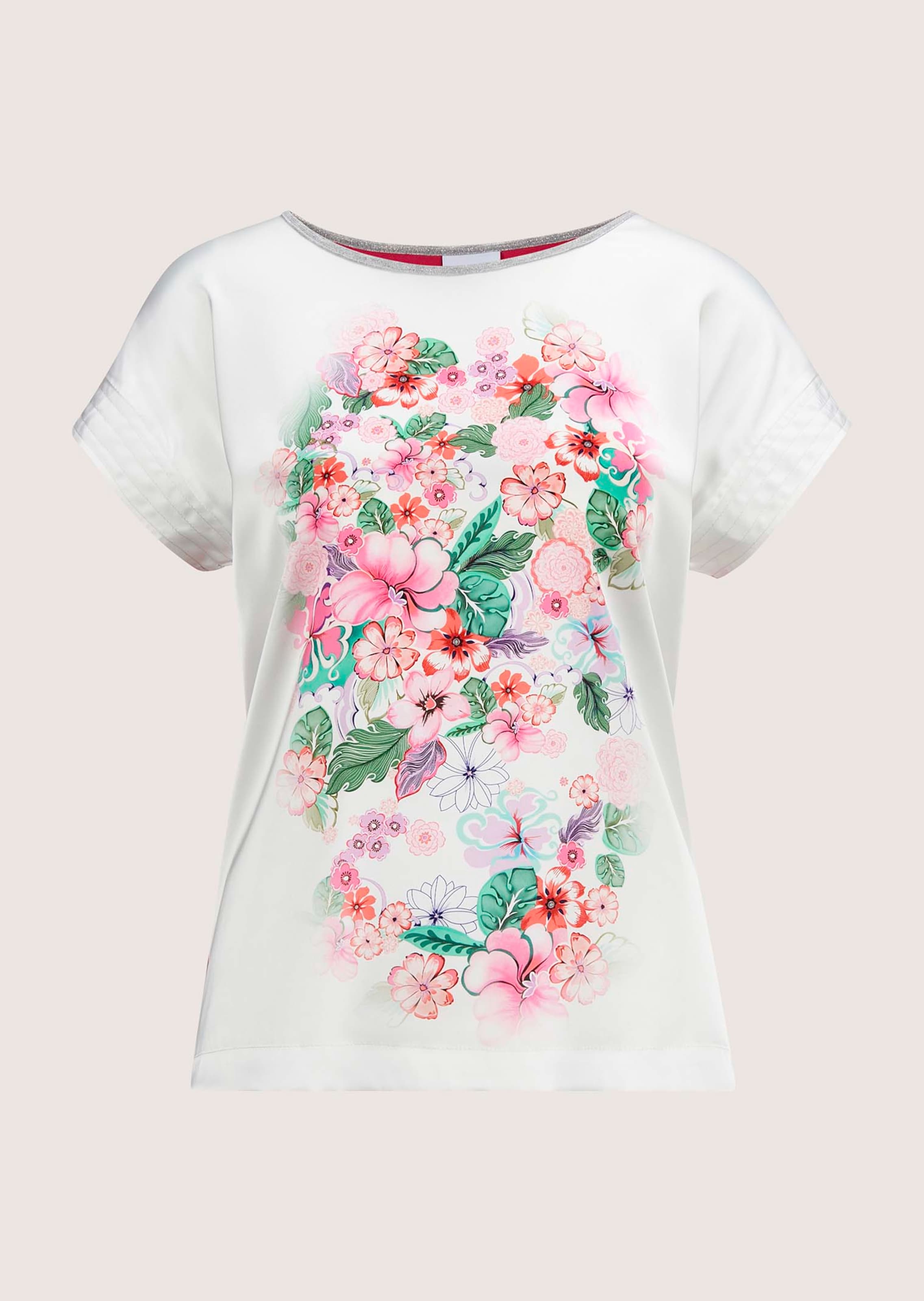 Rundhals-Shirt mit platziertem Print