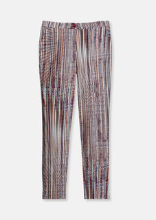 Cropped cigarette trousers with striped print thumbnail 6