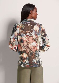 Transparente Bluse mit Unikat-Print thumbnail 3