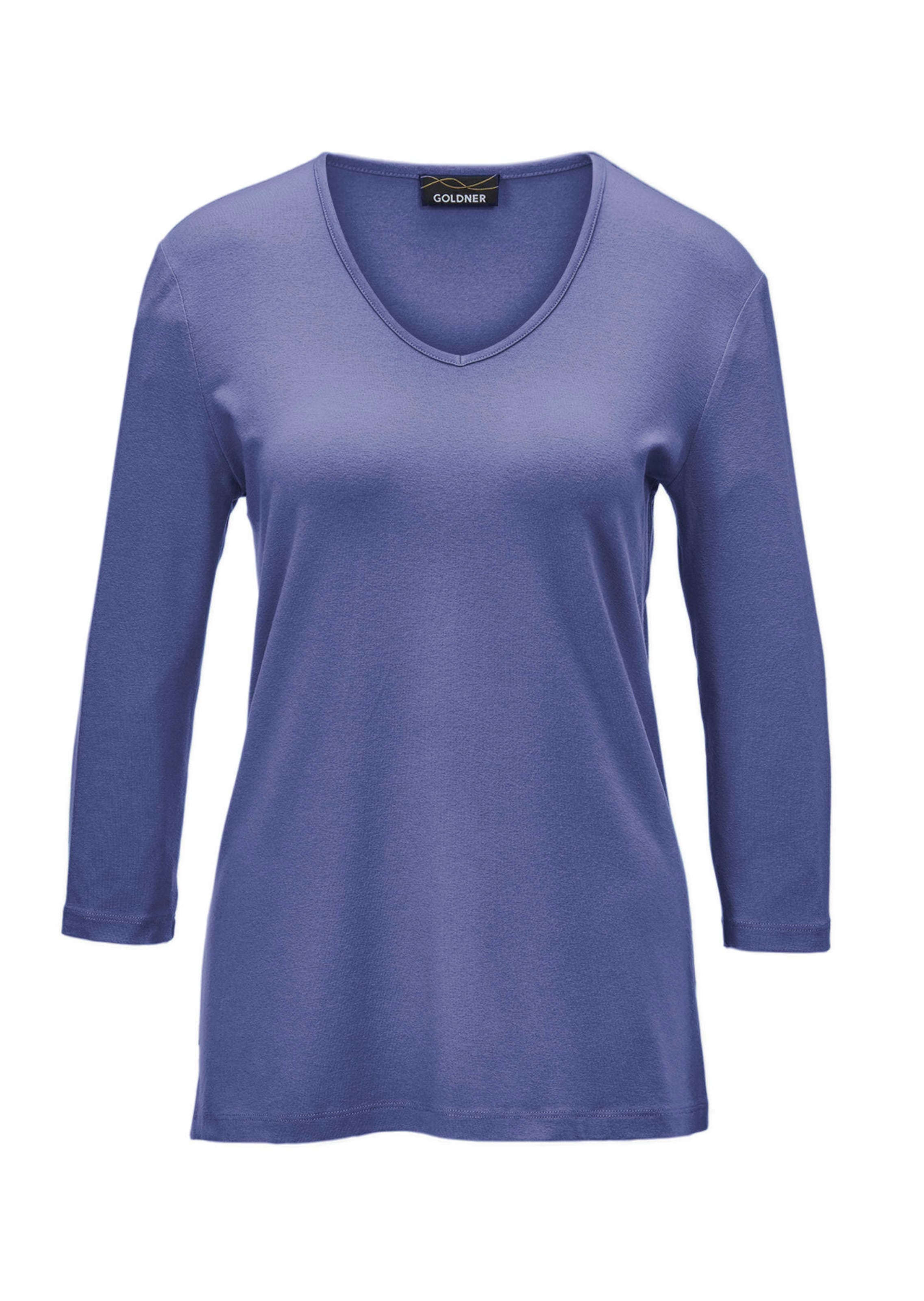 T-shirt à encolure en V et manches 3/4