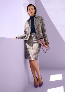 Kurzer Bouclé-Rock mit Fransen thumbnail 7