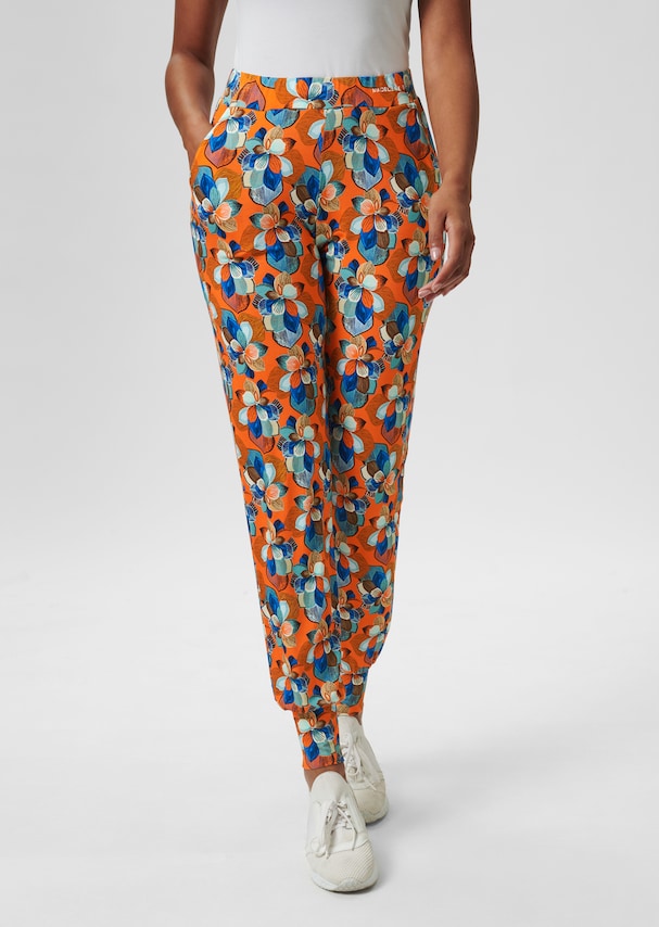 Yoga trousers with floral print
