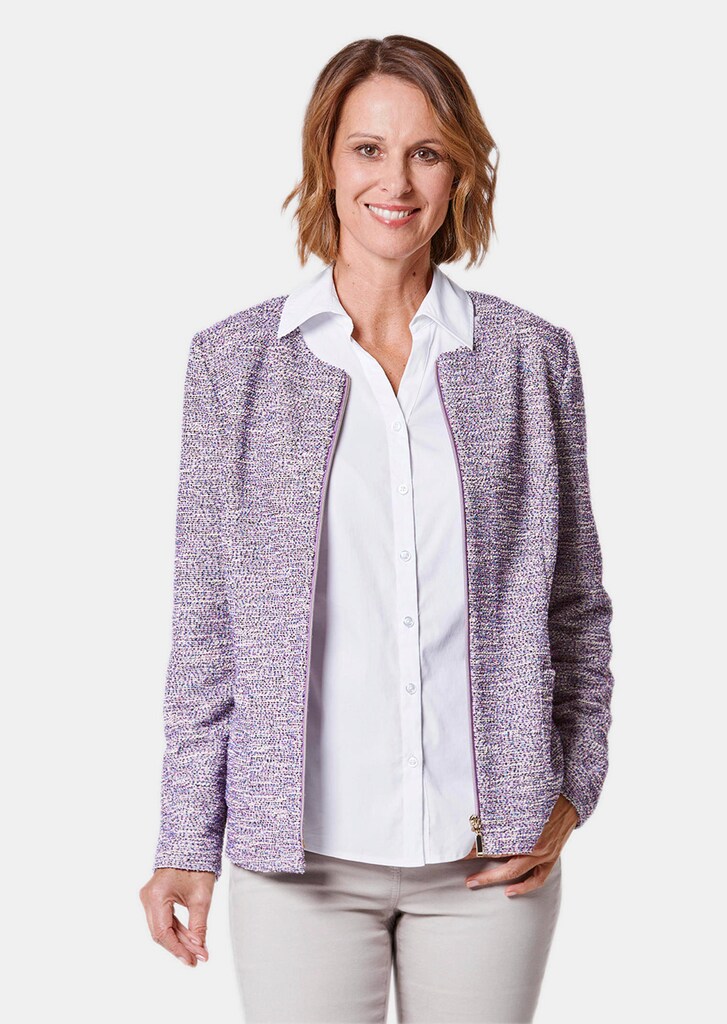 Bouclé-Blazer in edler Farbstellung