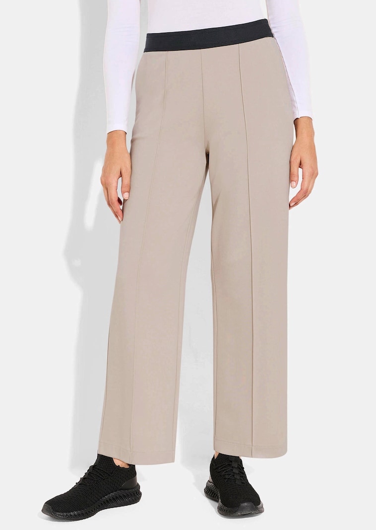 Pantalon de loisirs en jersey avec liseré