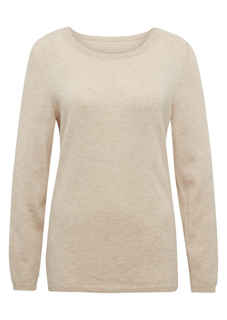 Kaschmirpullover mit U-Boot Ausschnitt