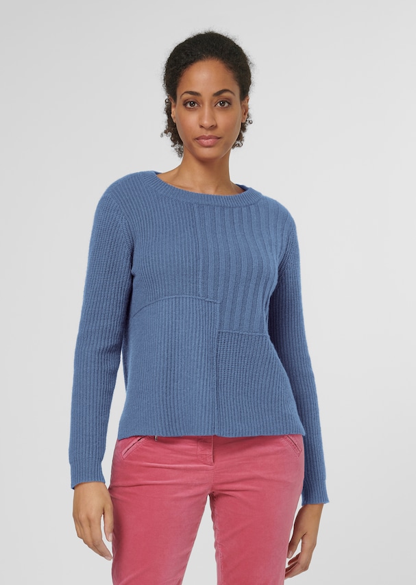 Jumper in a textured mix