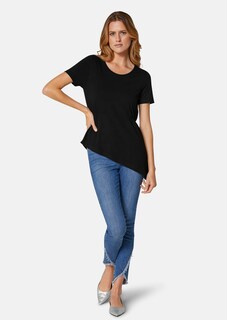 Jerseyshirt mit asymmetrischem Saum thumbnail 2