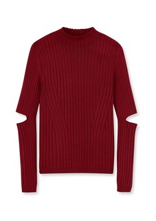 Rib-knit jumper with sophisticated cut-out sleeves thumbnail 1