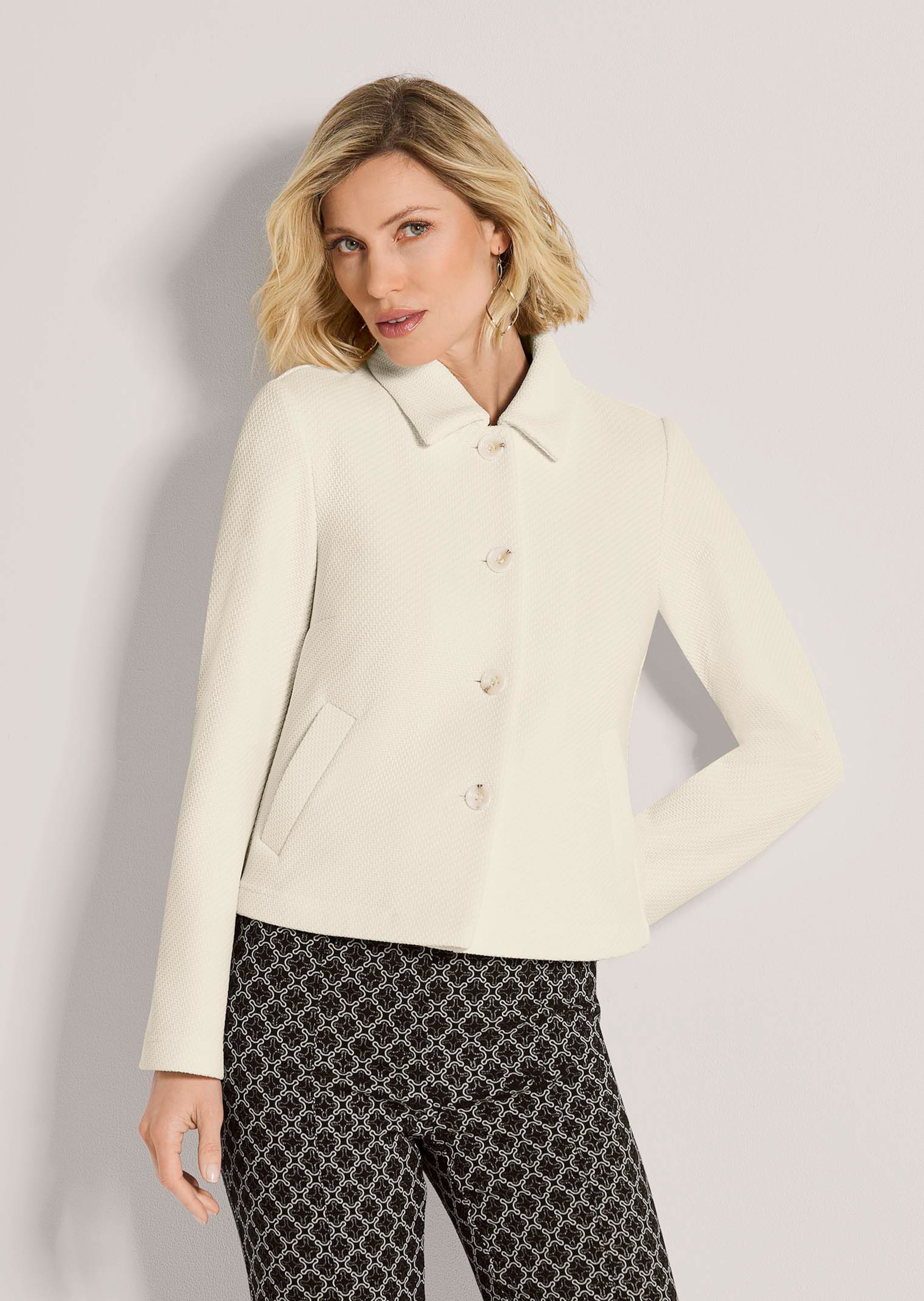 Vielseitige Jacke aus Struktur-Jersey