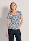 Viskoseshirt mit grafischem Blattprint thumbnail 1