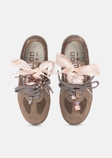 Sneaker aus Veloursleder mit Teddyfell thumbnail 3