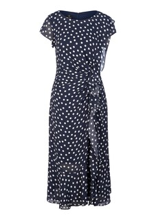 Summer dress with polka dot print and flounces thumbnail 6