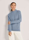 Stehkragen-Pullover mit Zopfmuster thumbnail 1