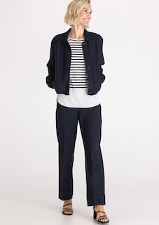 T-shirt à rayures avec base rapportée thumbnail 2