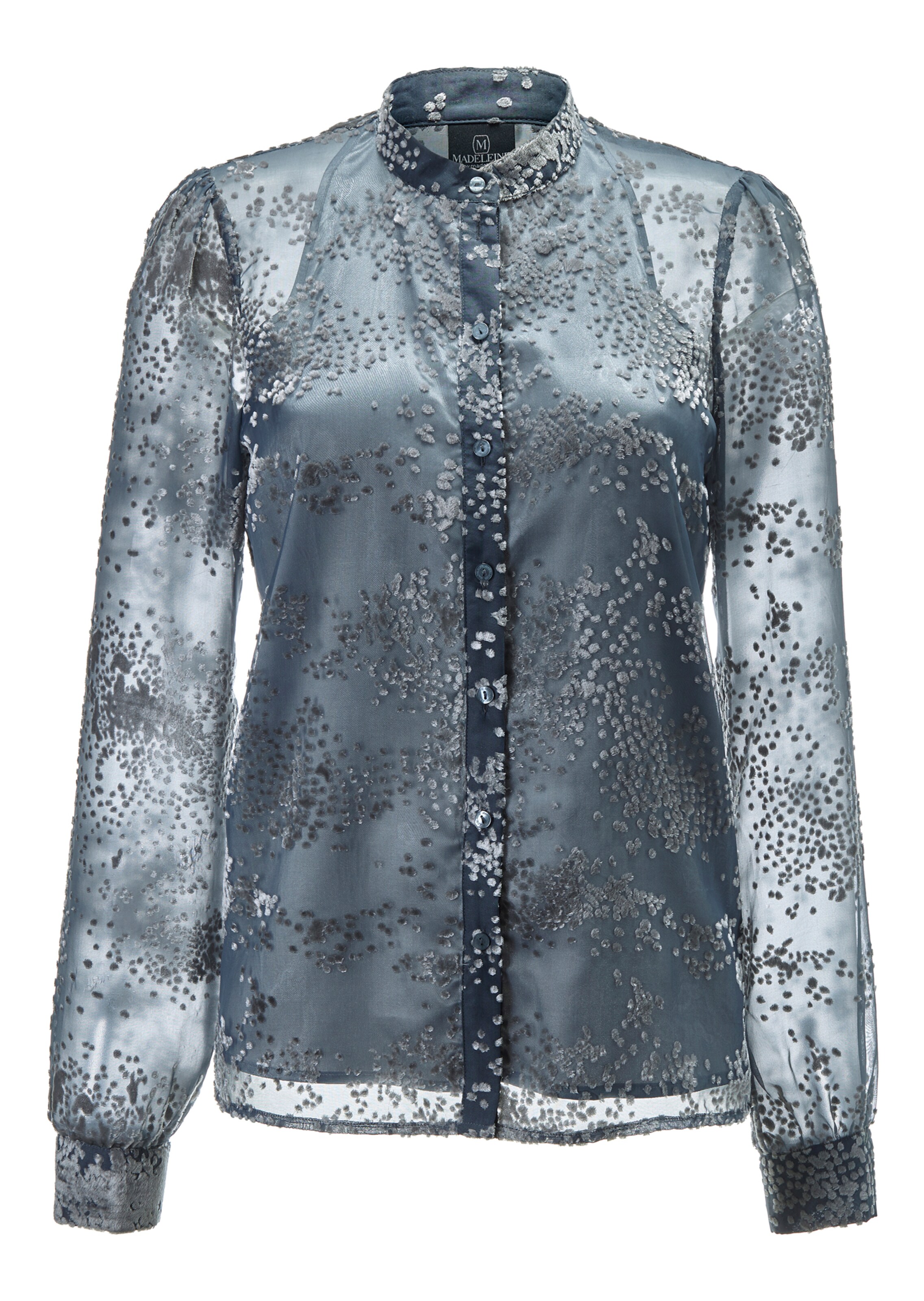 Ausbrennerbluse mit leichter Transparenz