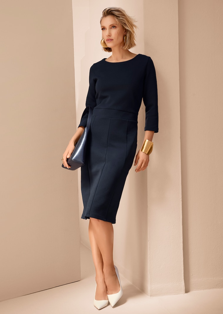 Etui-Kleid mit 3/4-Ärmeln
