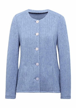 bleu clair Veste structurée aspect tricot