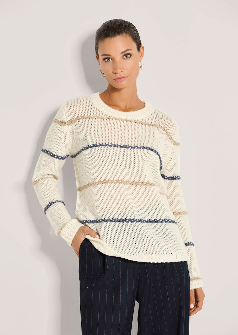 Grobstrickpullover aus Kaschmir und Seide