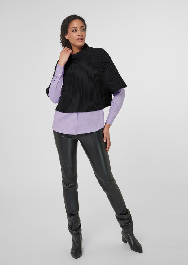 Short half-sleeved jumper with stand-up collar 1