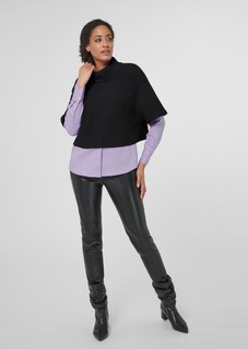 Kurzer Halbarm-Pullover mit Stehkragen thumbnail 2