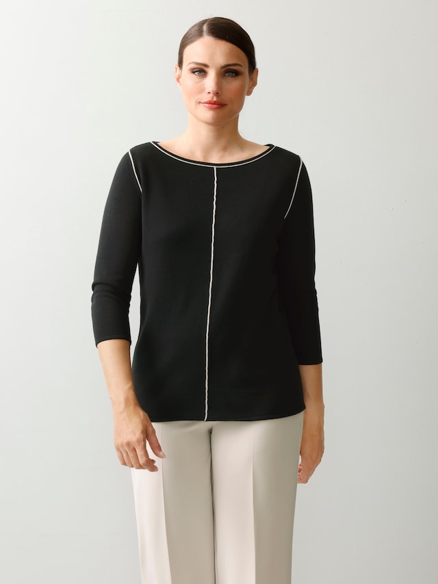 Pullover mit Kontrast-Details