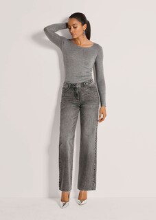 Gerade Jeans mit Strass-Elementen thumbnail 2