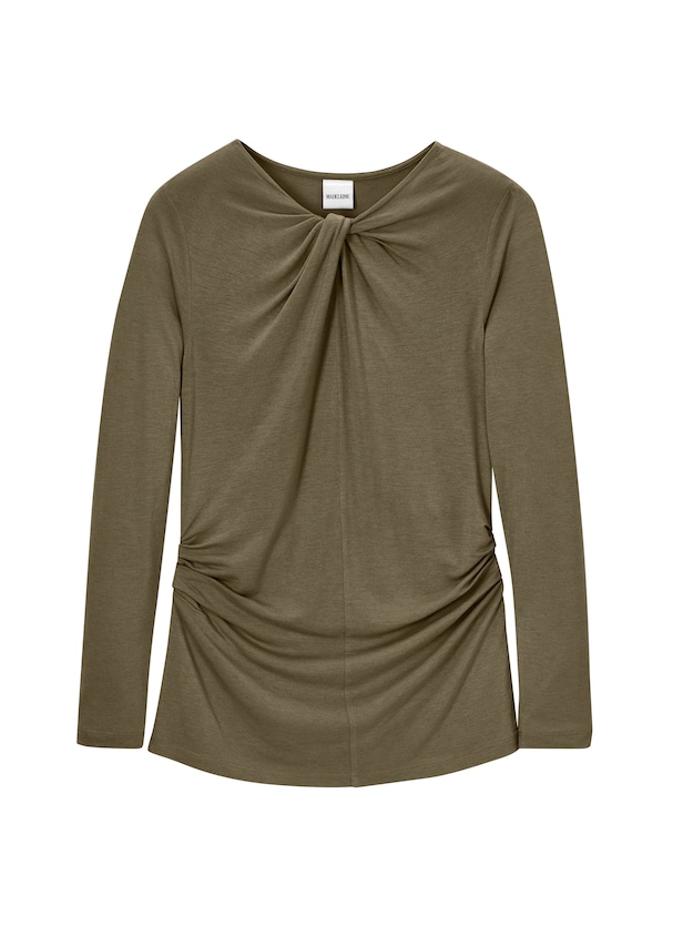 Langarm-Shirt mit Raff- und Knoten-Effekt 5