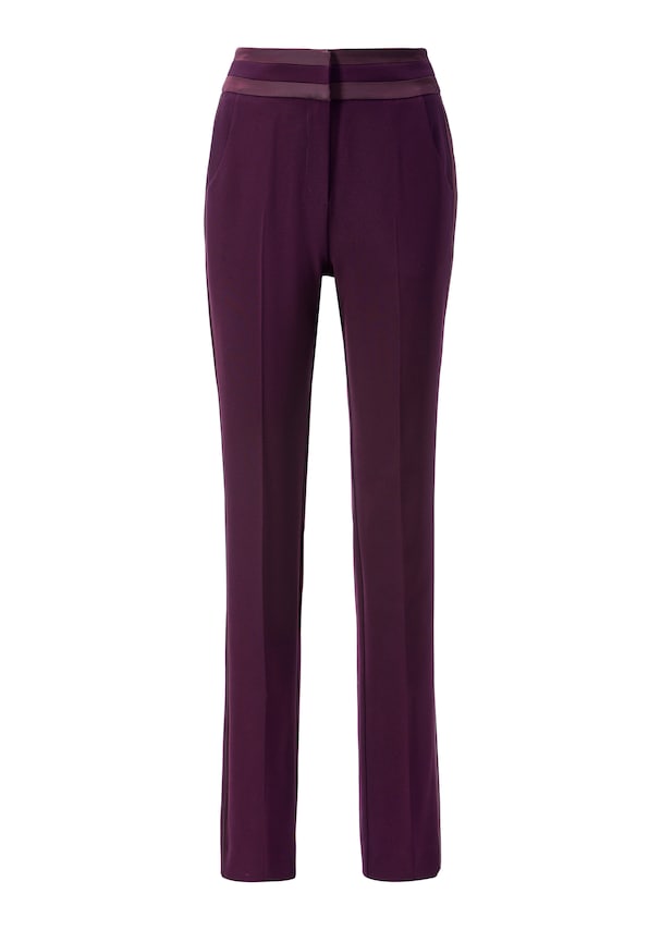 Trousers with satin stripes