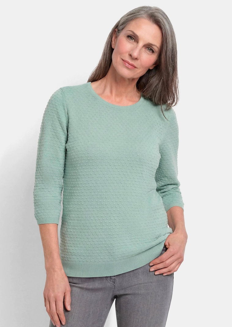 Strickpullover mit Pünktchenmuster
