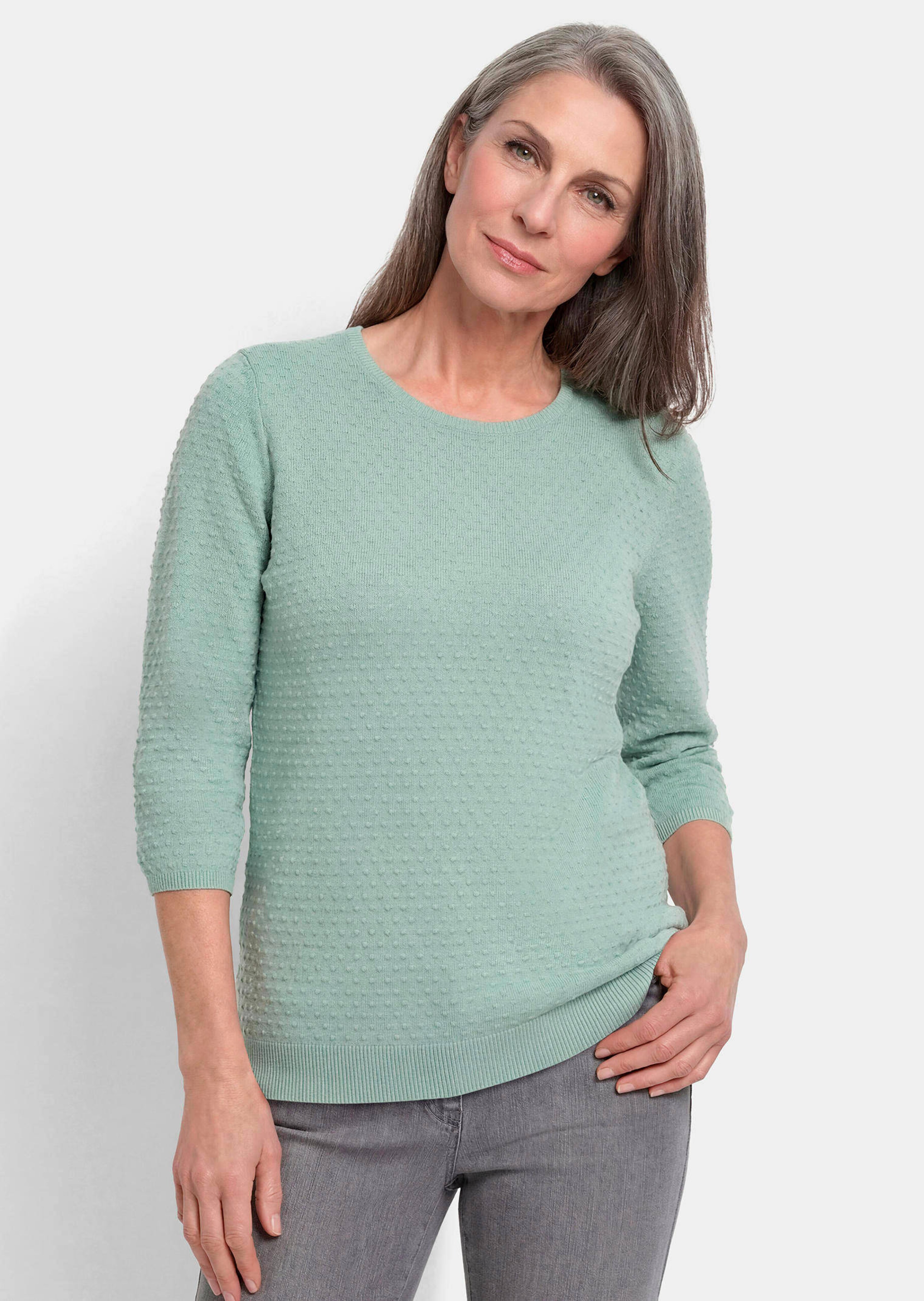 Tricot pullover met stippenmotief