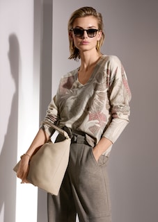 Kaschmir-Pullover mit Allover-Print thumbnail 7