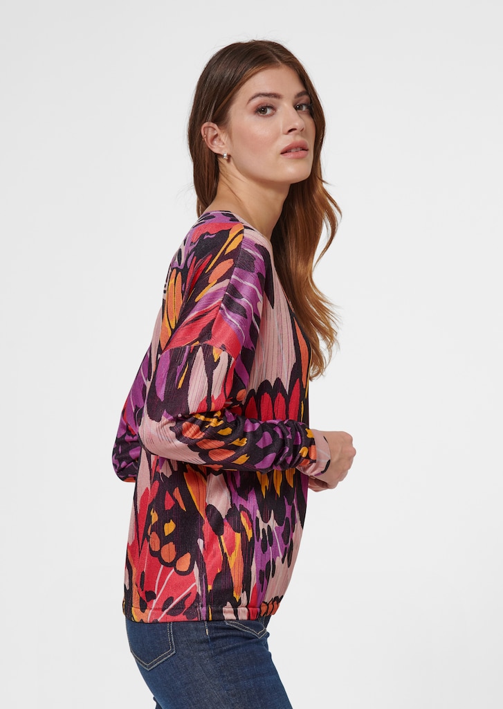 Kimono-Pullover mit Unikat-Print 3