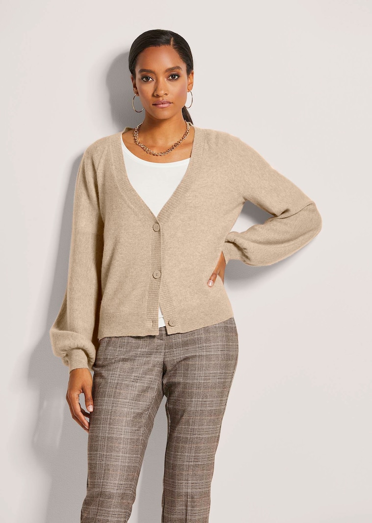 Strickjacke mit Kaschmir-Anteil