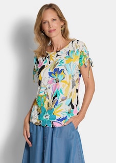 Jersey shirt met aangerimpelde schouders thumbnail 1